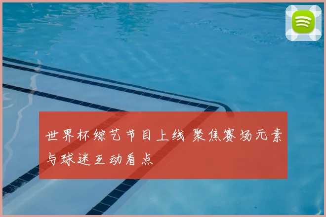 世界杯综艺节目上线 聚焦赛场元素与球迷互动看点