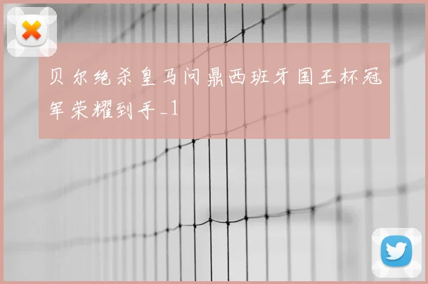 贝尔绝杀皇马问鼎西班牙国王杯冠军荣耀到手_1